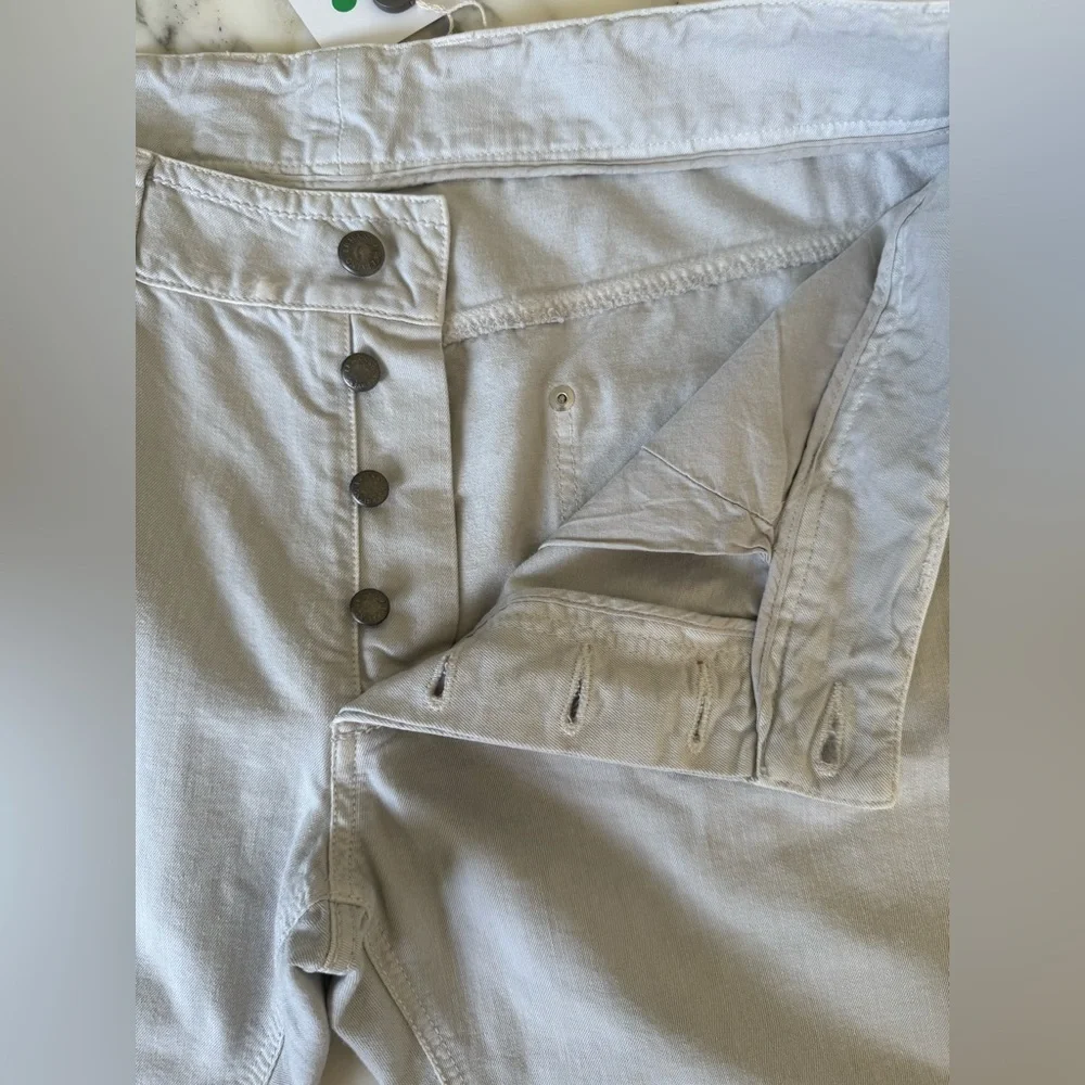 NWT ERMANNO SCERVINO Grey Jeans Cool Leather and Metal brand tag on back IT54 - Picture 6 of 12